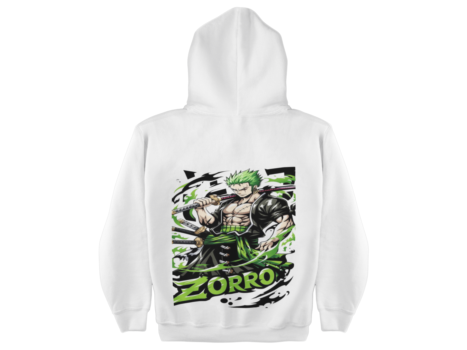هودي زورو  – Hoodie Zoro One Piece تصميم أنمي فاخر