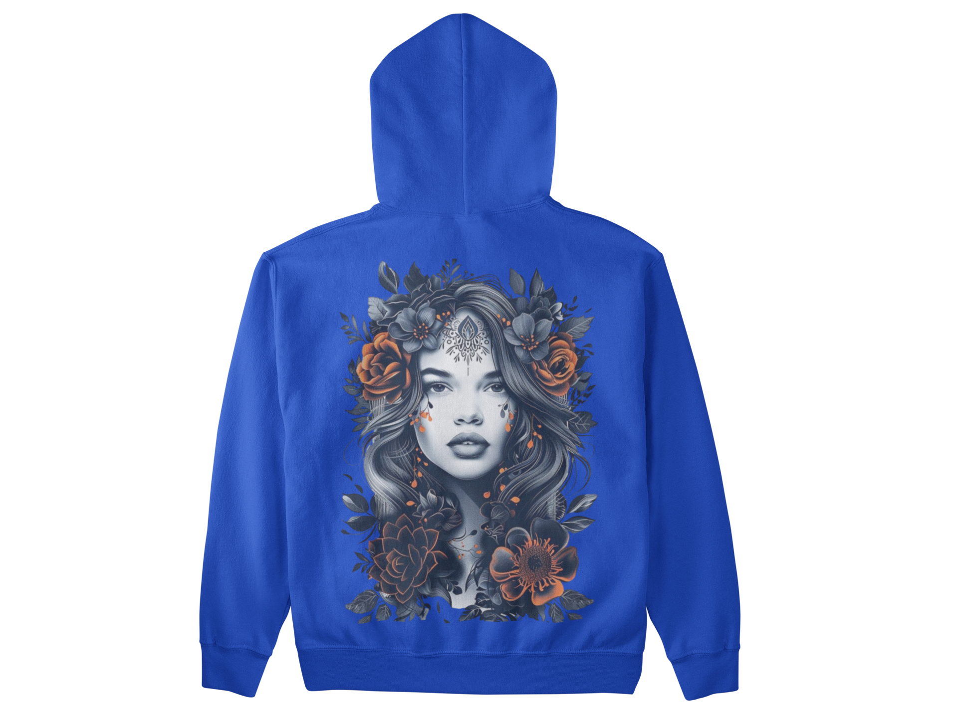 Hoodie à capuche blanc artistique pour femme – un sweat à capuche tendance, fleuri et féminin