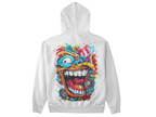 Hoodie Streetwear Artistique – Design Œil & Visage Graffiti | Unisexe