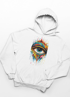 Hoodie Streetwear Artistique – Design Œil & Visage Graffiti | Unisexe