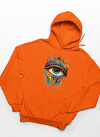 Hoodie Streetwear Artistique – Design Œil & Visage Graffiti | Unisexe